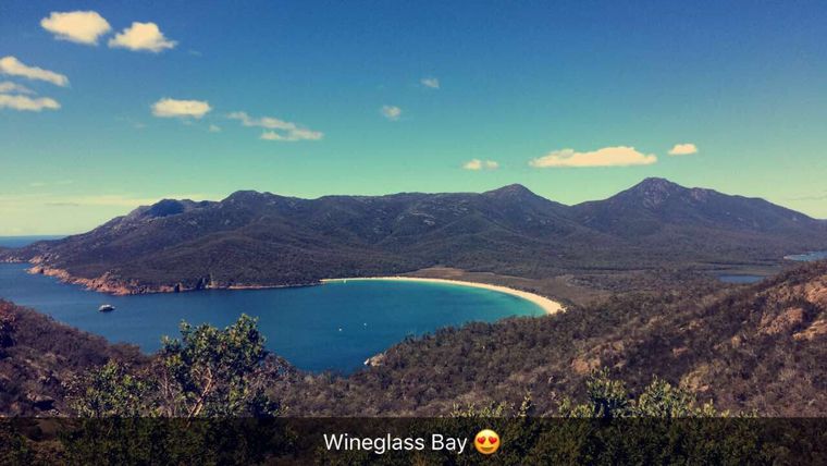 Wineglass Bay in Tasmania